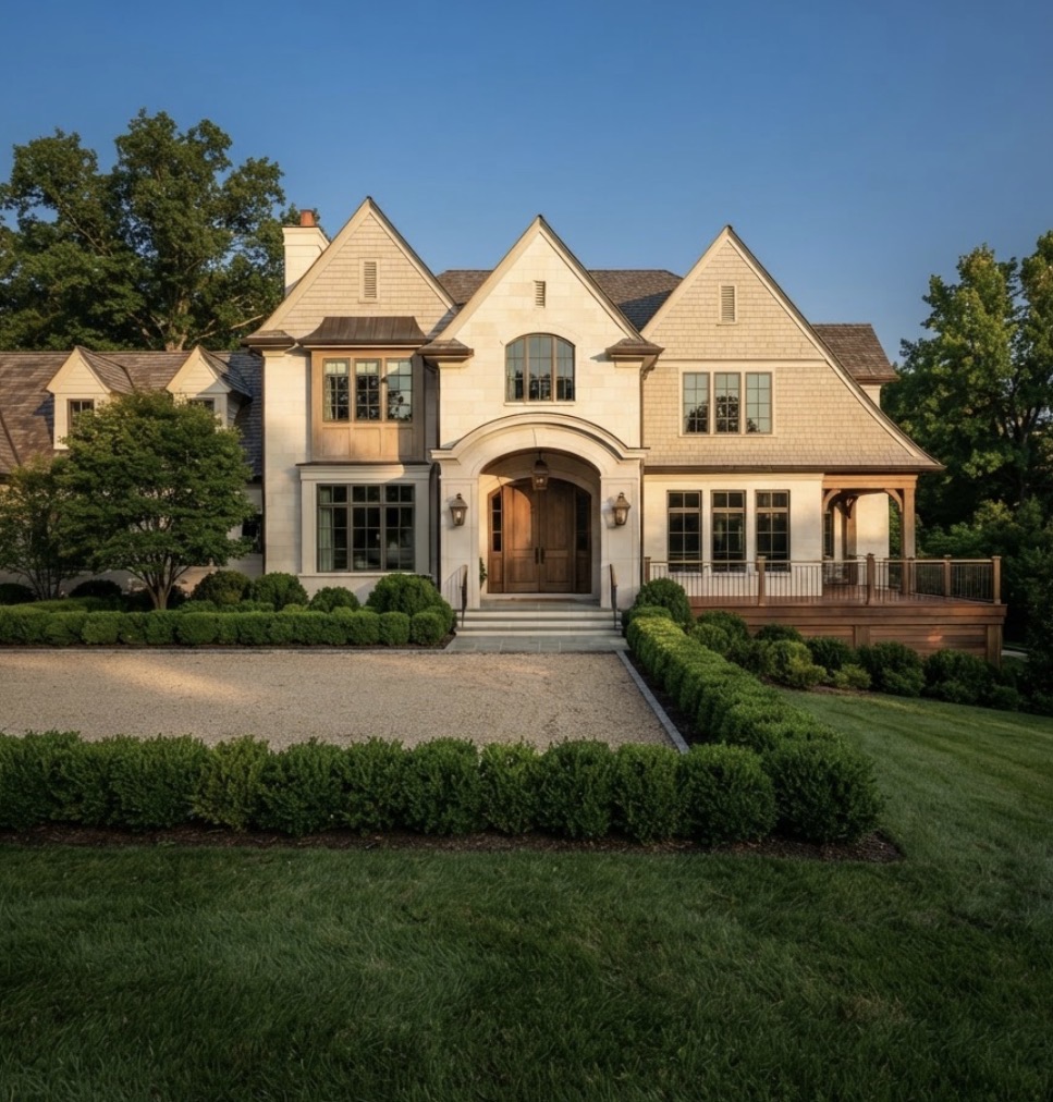 Formal Boxwood Frontage