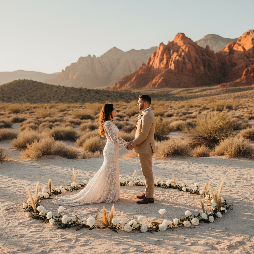 Intimate desert ceremony