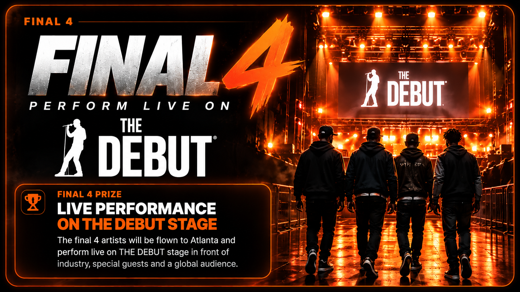 FINAL 4 Prize — Live Performance on THE DEBUT stage for WHOZNEXT Final 4 artists