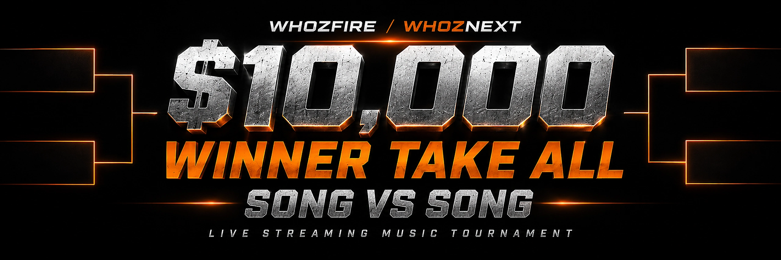 WHOZNEXT — $10,000 Winner Take All live streaming music tournament