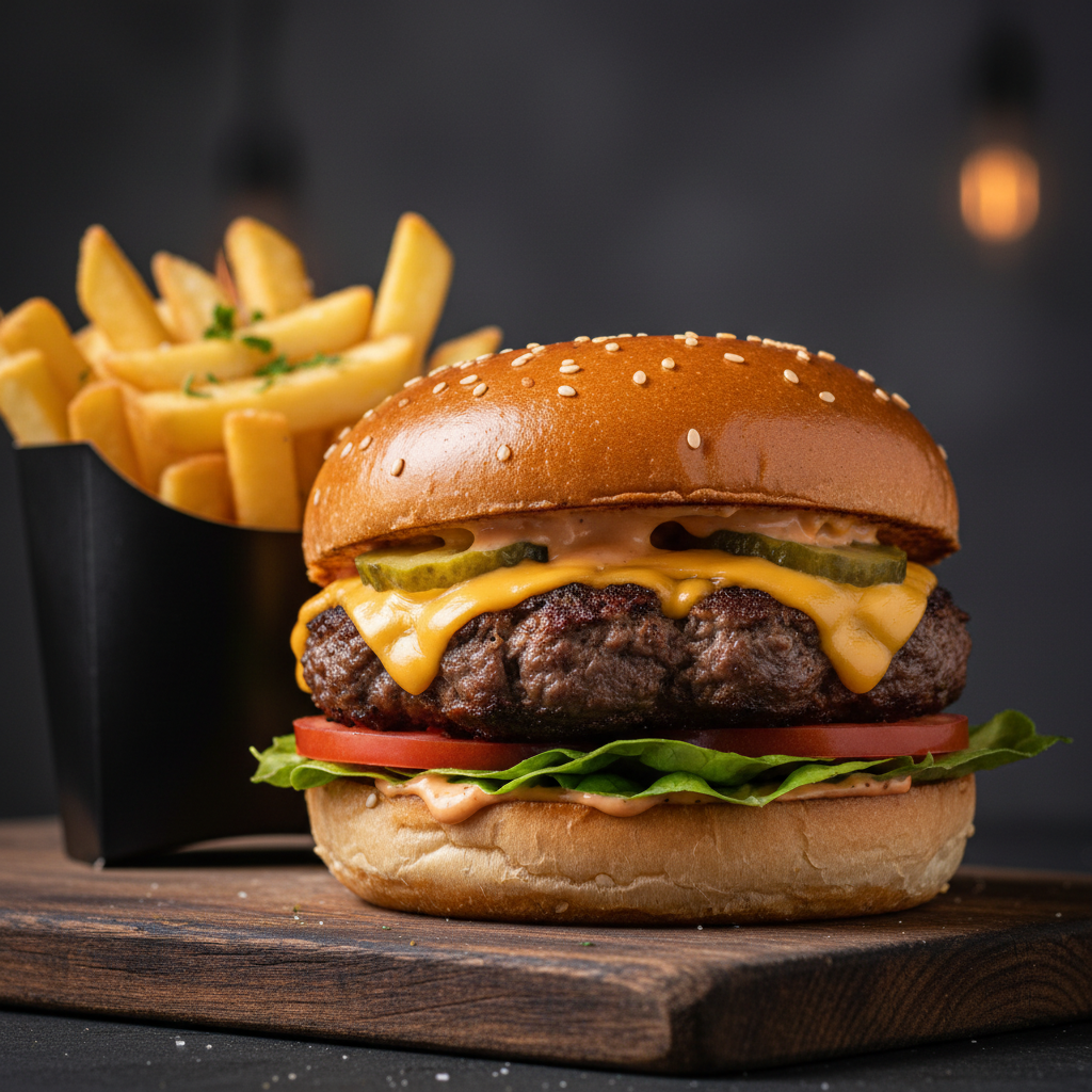 Quarter Pounder Burger & Chips