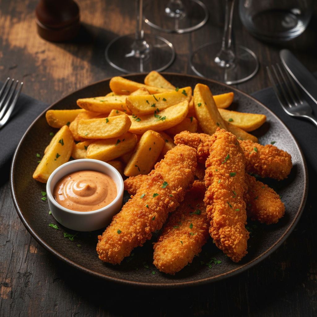 4 Chicken Strips & Chips