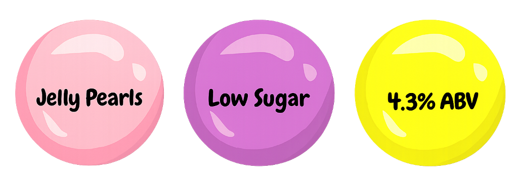 Jelly Pearls, Low Sugar, 4.3% ABV