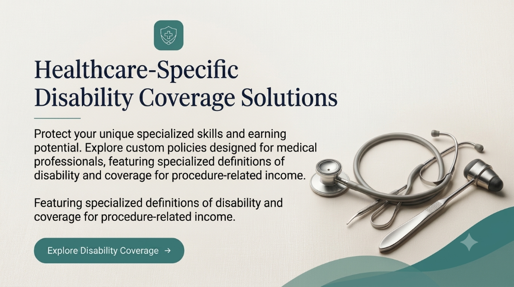 Healthcare-specific disability coverage solutions