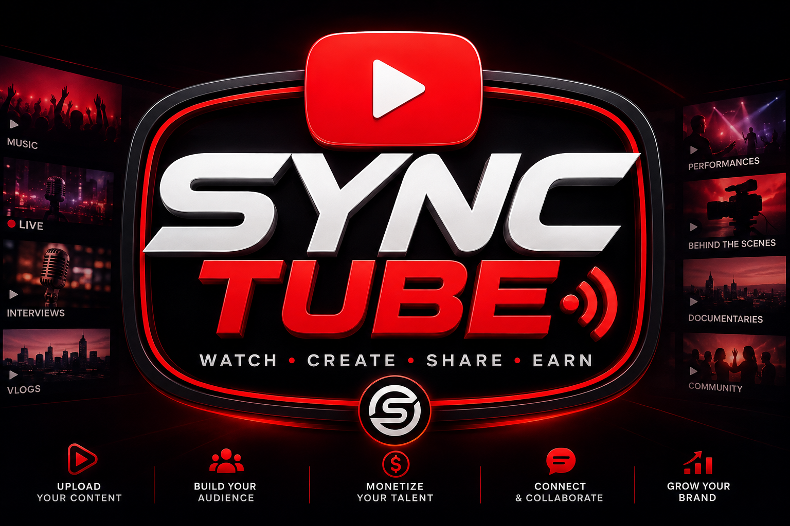 Sync Tube — Watch • Create • Share • Earn