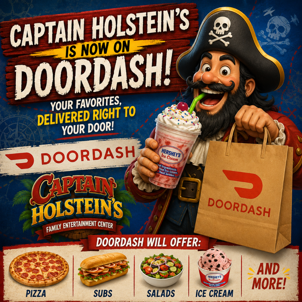 Captain Holstein's is now on DoorDash — pizza, subs, salads, ice cream and more delivered to your door