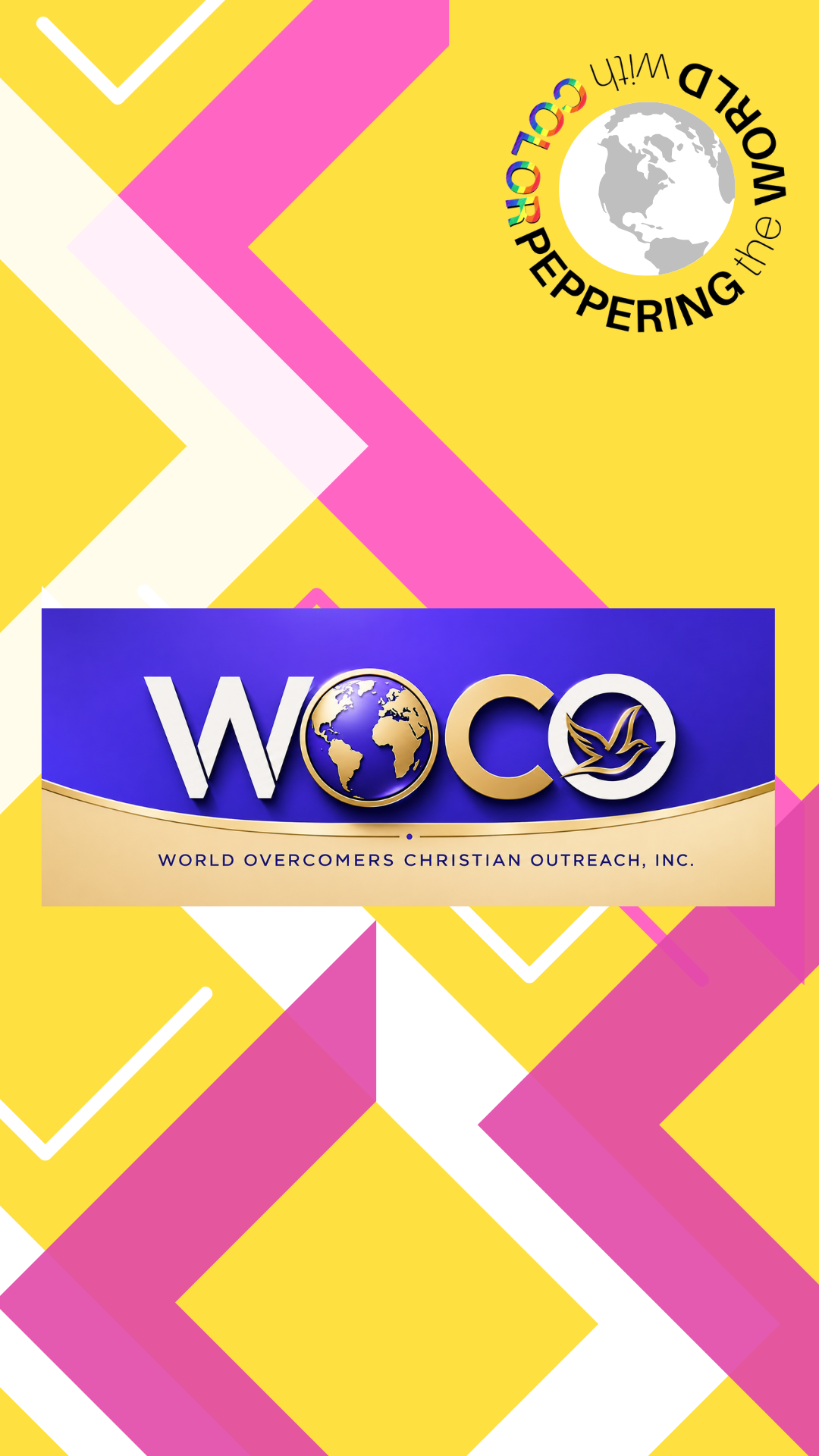 Live In Color Agency designs the brand new WOCO logo for World Overcomers Christian Outreach