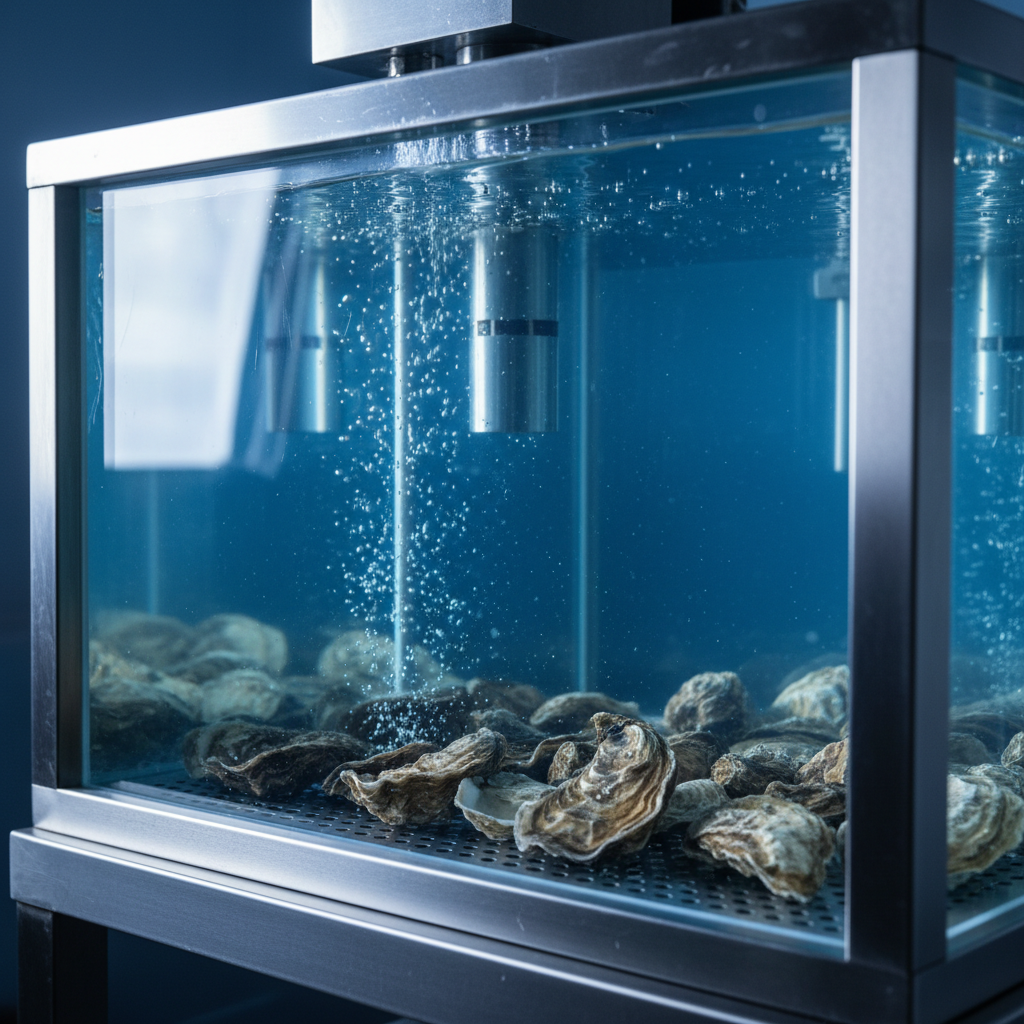 Live oyster tank