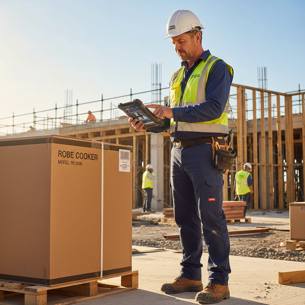 Builder logging appliances on site