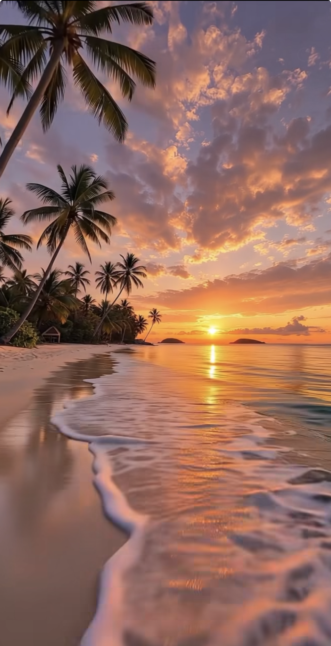 Plajă tropicală la apus