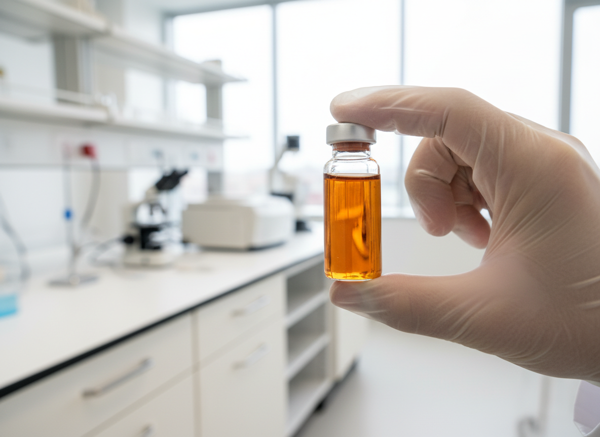 Functional lab testing with glass vial in clinical setting
