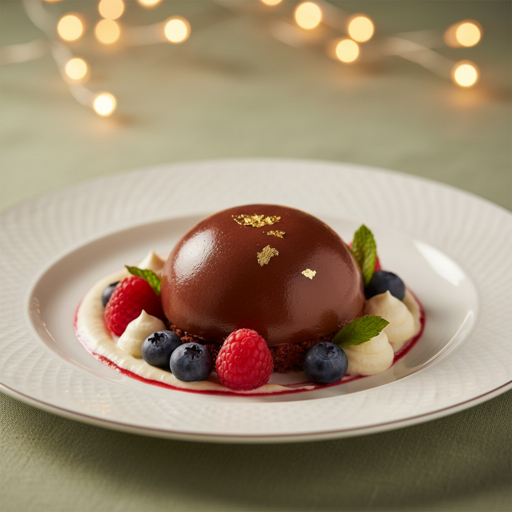 Elegant dessert presentation