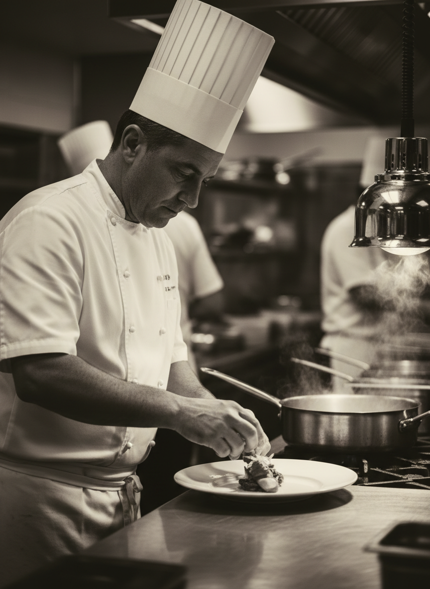 Chef Ray of Chef 805 Catering preparing a dish
