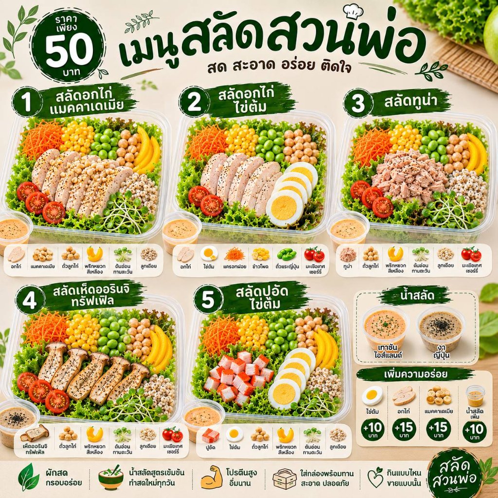 เซ็ตเมนูสลัดสวนพ่อ