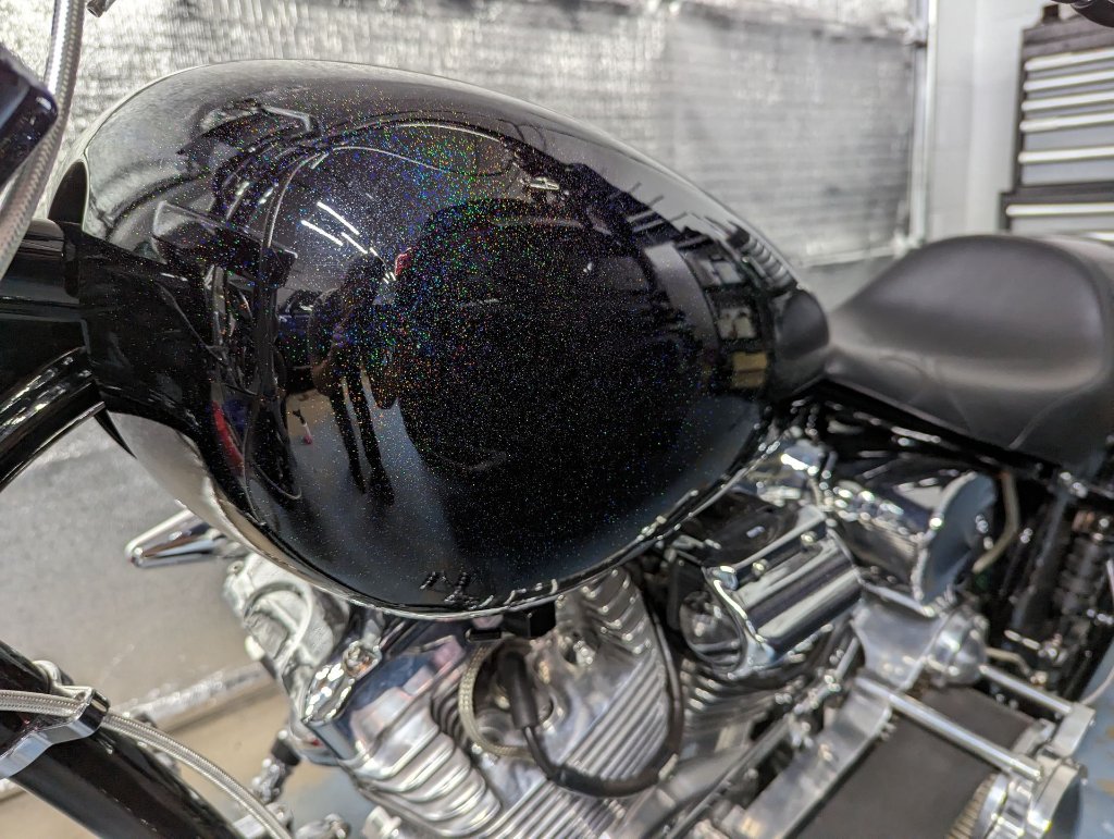 Motorcycle tank detail
