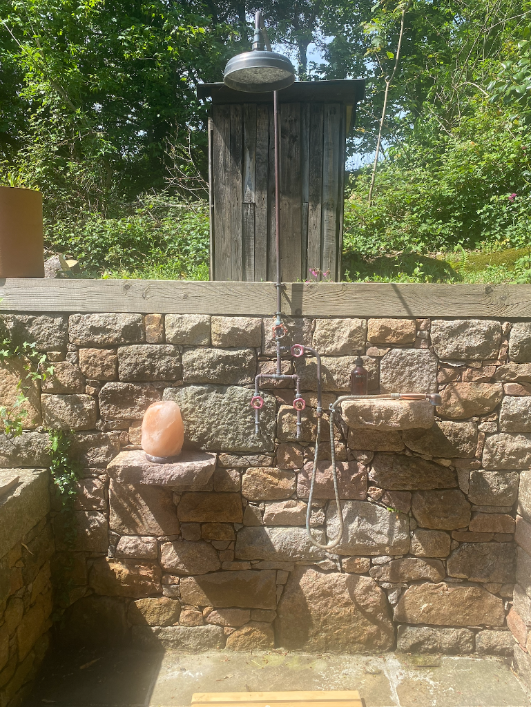 Outdoor woodland shower