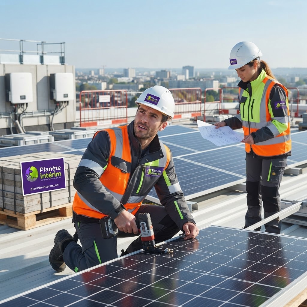 POSEUR PANNEAUX PHOTOVOLTAIQUES H/F