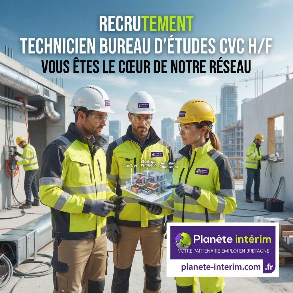Technicien Bureau d'Etudes CVC H/F