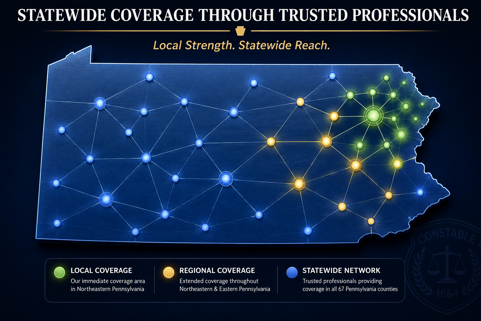 Pennsylvania Professional Network — statewide coverage map