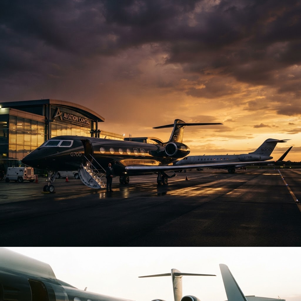 Confronto tra Gulfstream G700 e Bombardier Global 8000 in volo