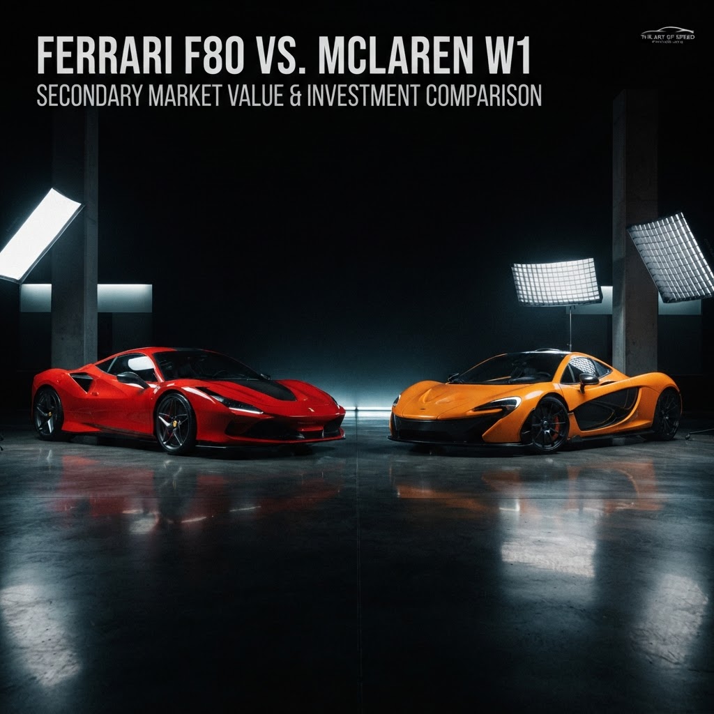Сравнение Ferrari F80 и McLaren W1 на треке