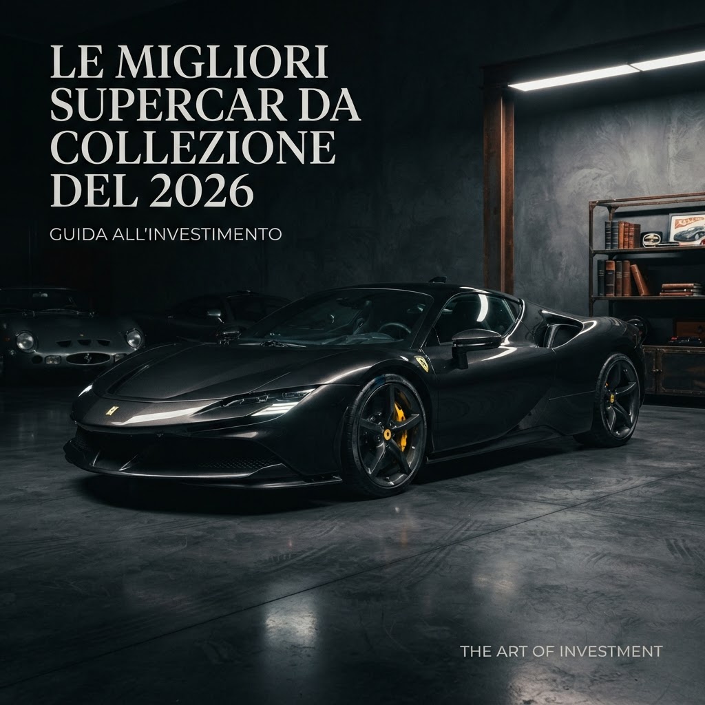 Eine Sammlung exklusiver Supercars in einer modernen Garage
