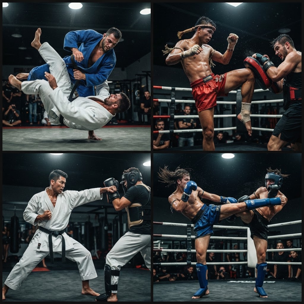 Antrenor folosind Kombat World pe telefon în timpul antrenamentului