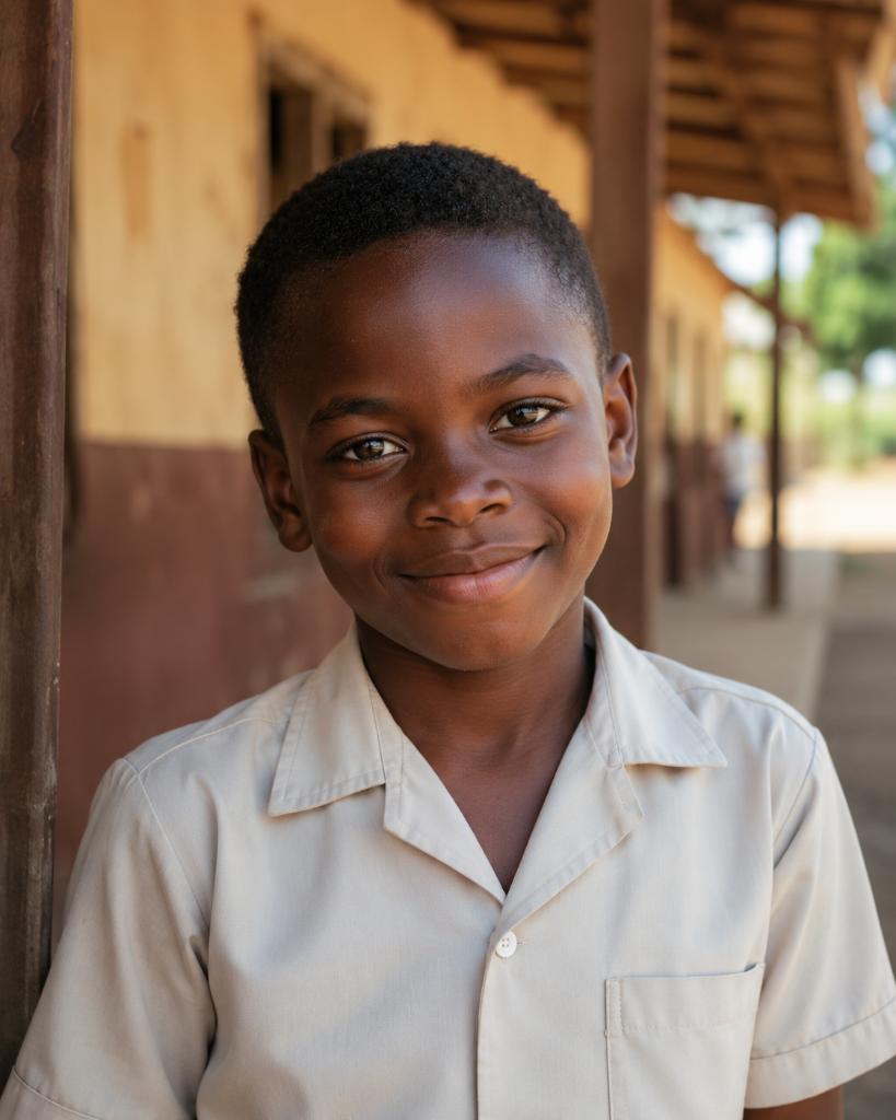 Nigerian child smiling