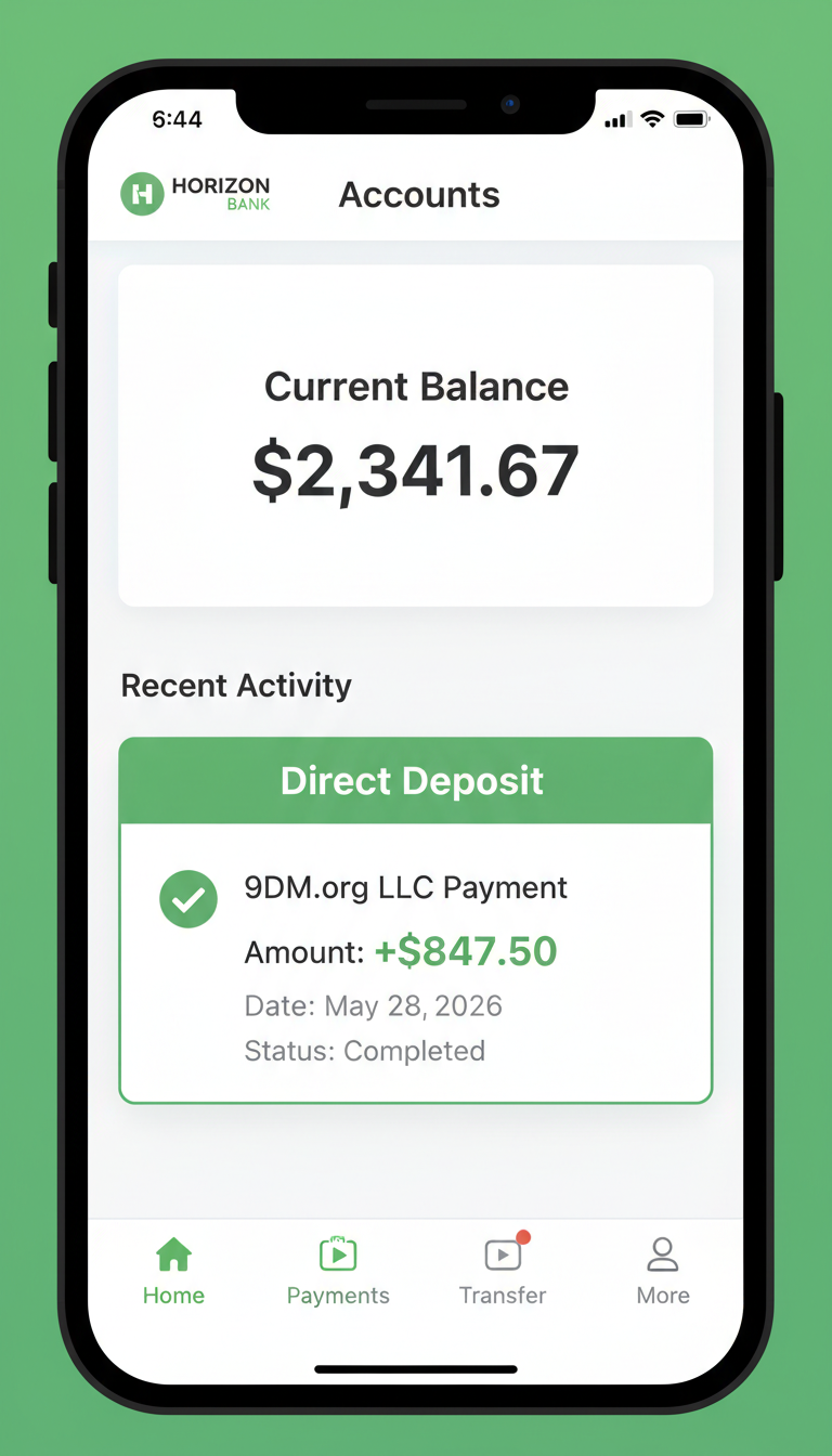 9DM.org LLC Payment deposit proof - Tasha M.