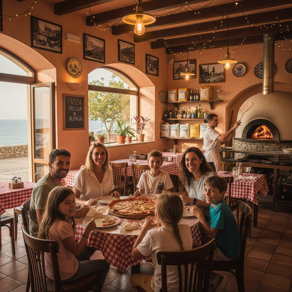 Clientes compartiendo una parrillada de marisco en Le Provençal