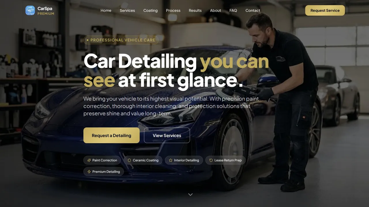 CarSpa Premium template preview