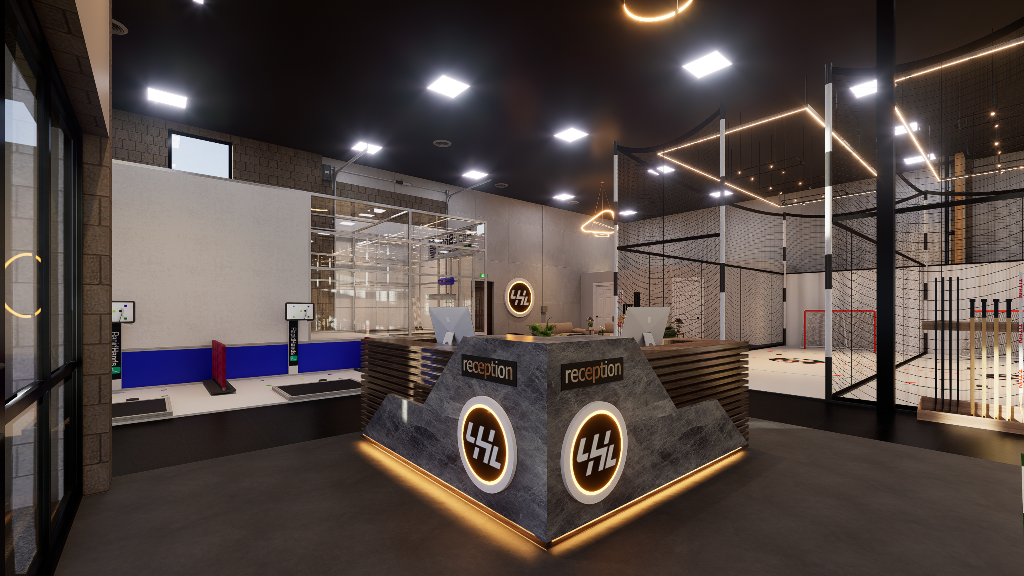 Reception desk and entrance