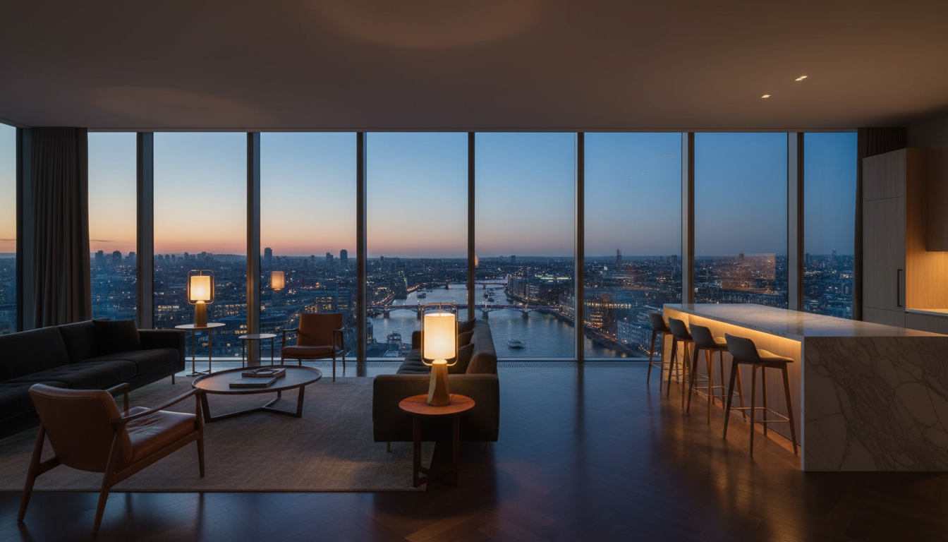 Luxury London apartment overlooking the city