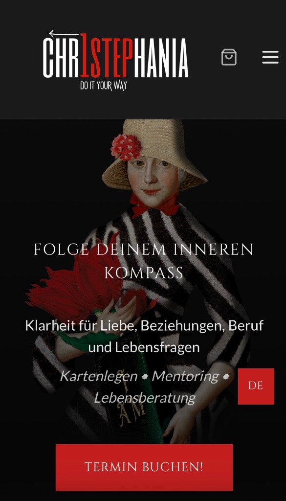 Startseite der neuen Christephania Website