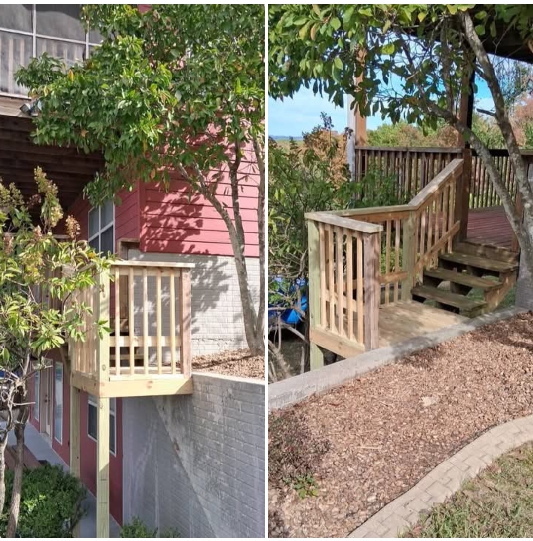 Custom Deck Landing & Staircase
