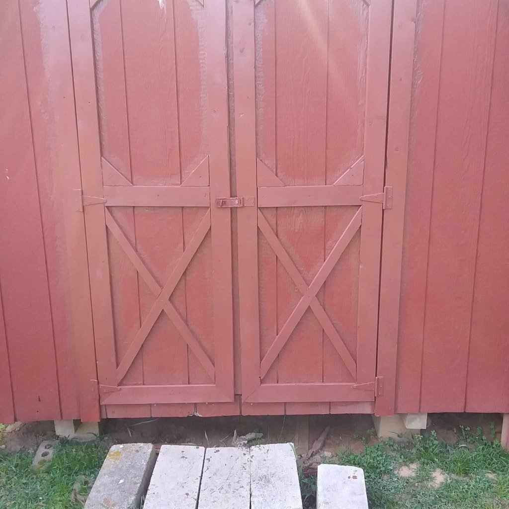 Board-and-Batten X-Brace Shed Doors