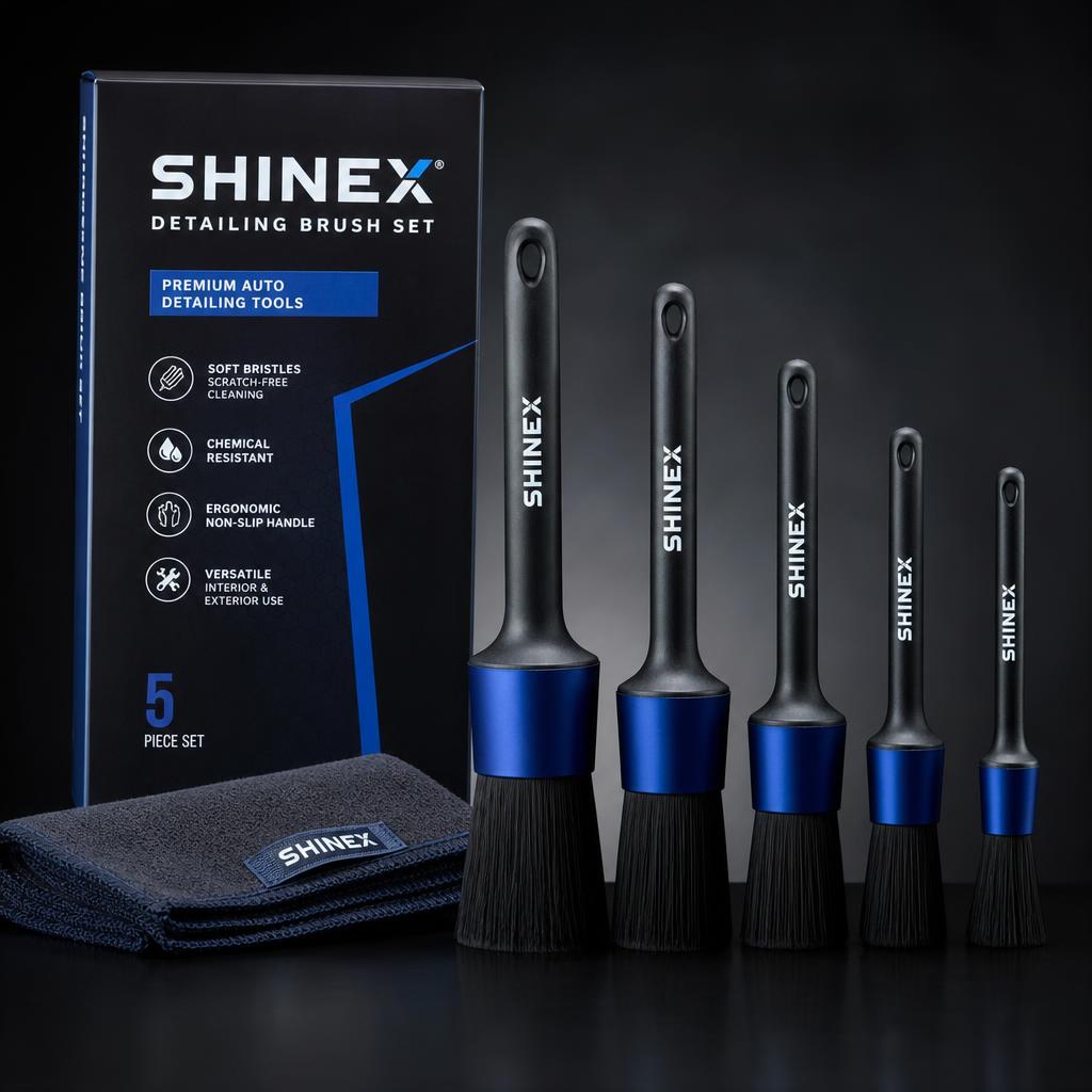 סט מברשות דיטיילינג ShineX - 5 יחידות