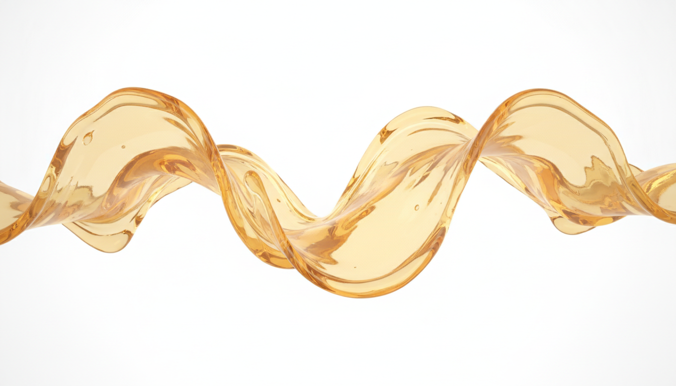 Abstract amber fluid dynamics representing diagnostic precision and investment value