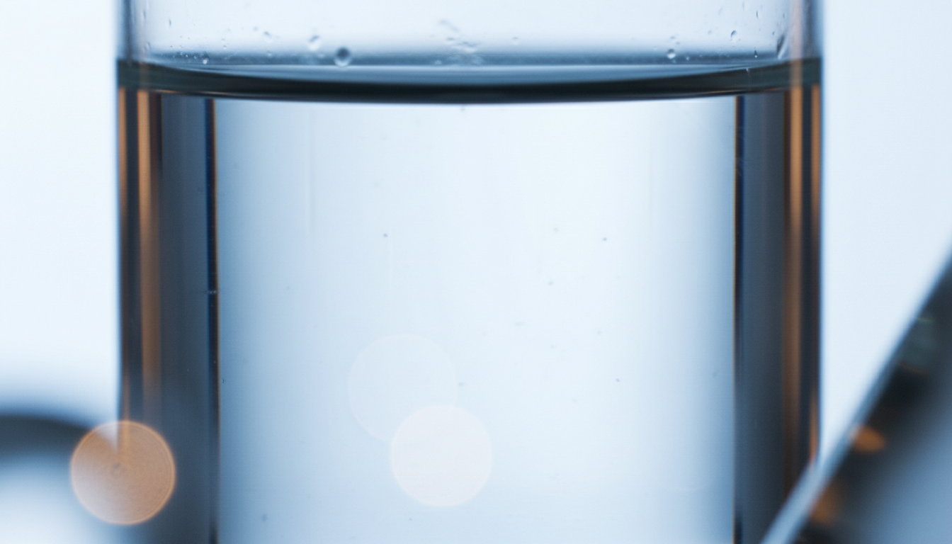 Macro photograph of clinical laboratory glassware symbolizing precision diagnostics