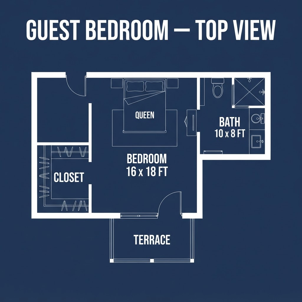 Guest Bedroom (×6) — Blueprint