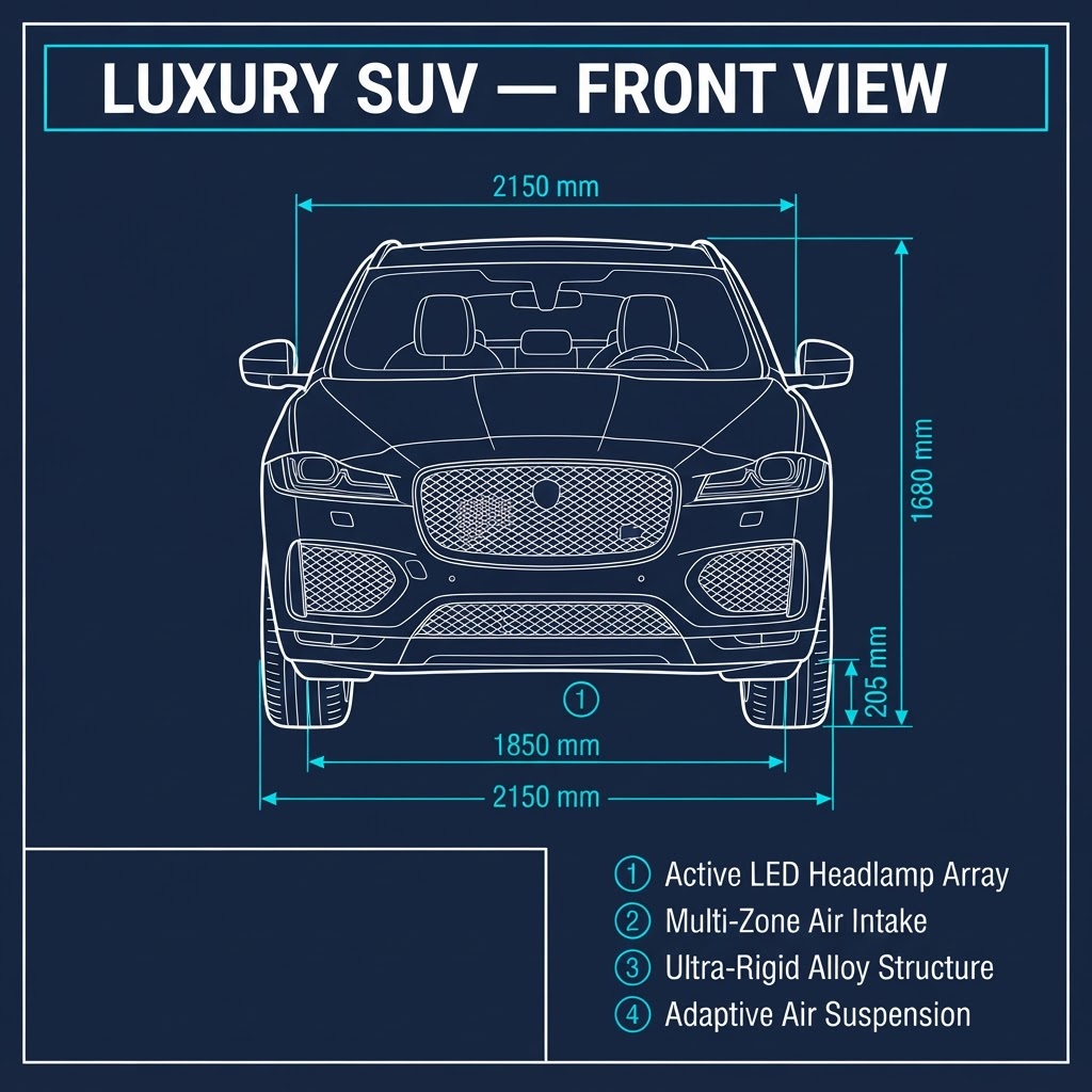 Luxury SUV — Front View