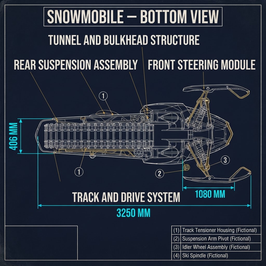 Snowmobile — Bottom View