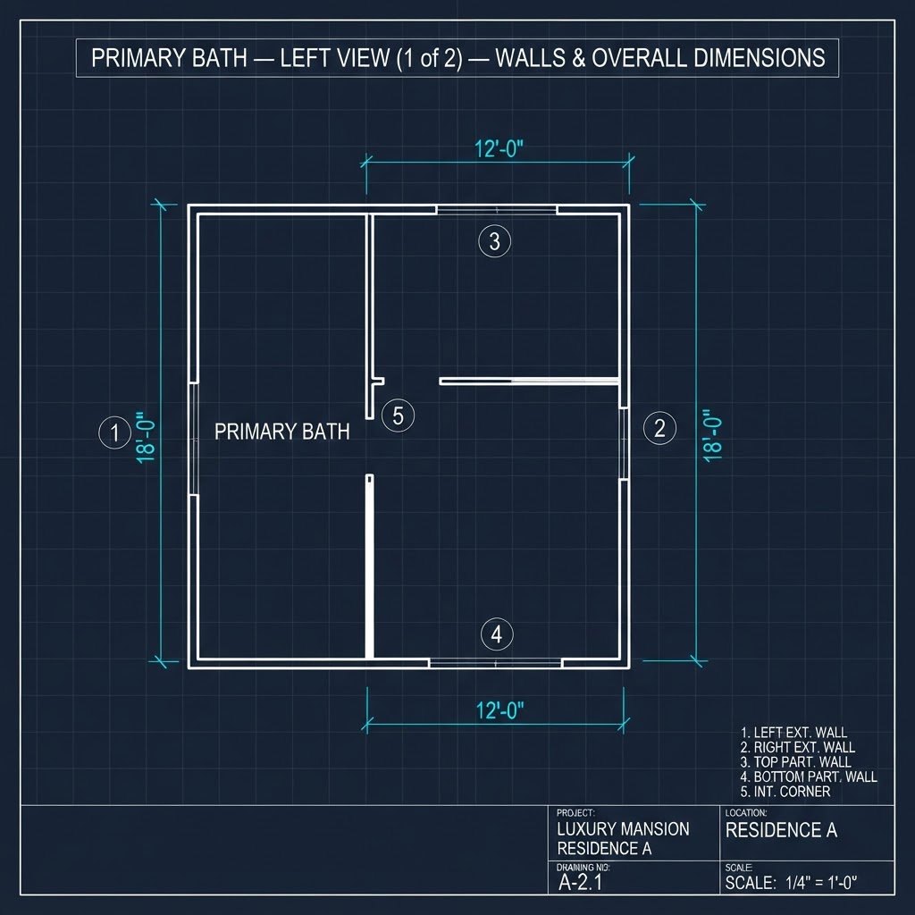 Primary Bath — Left Side View (1 of 2)