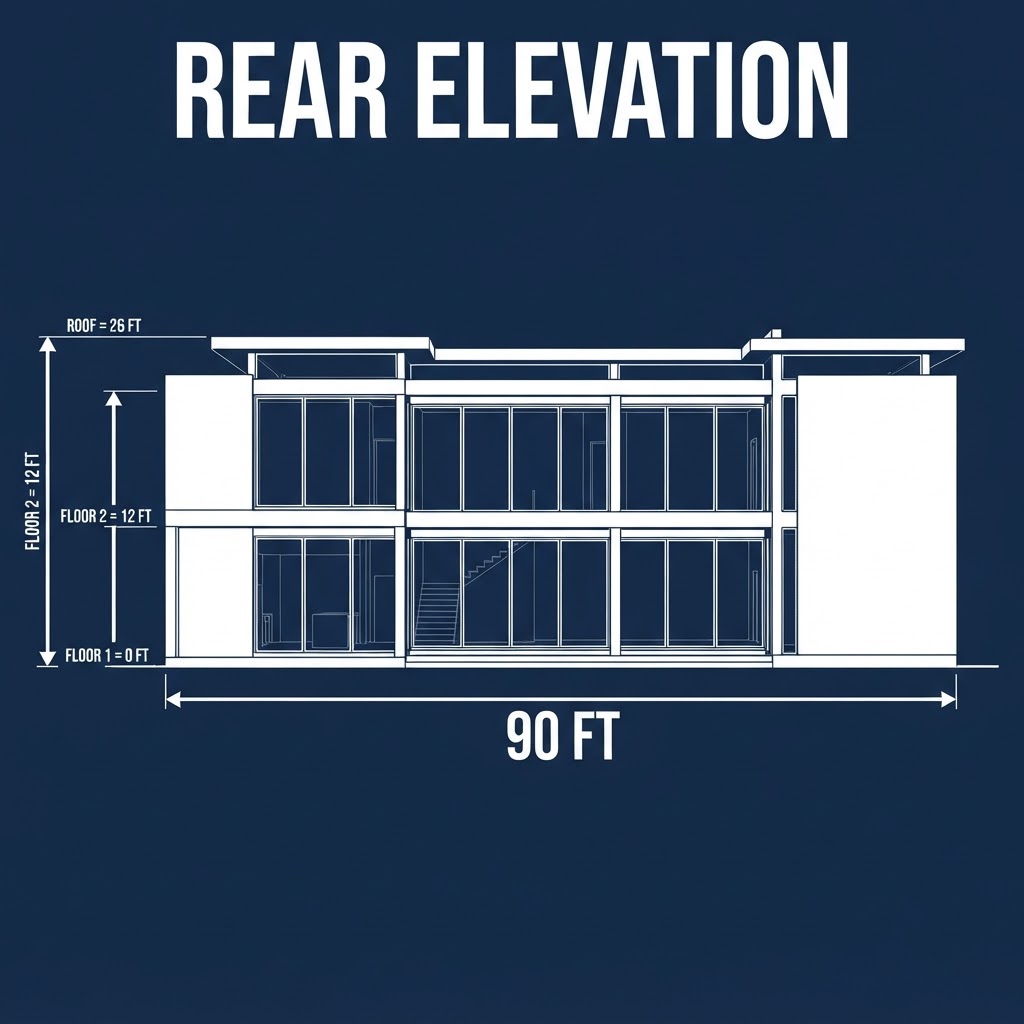 Rear Elevation — North