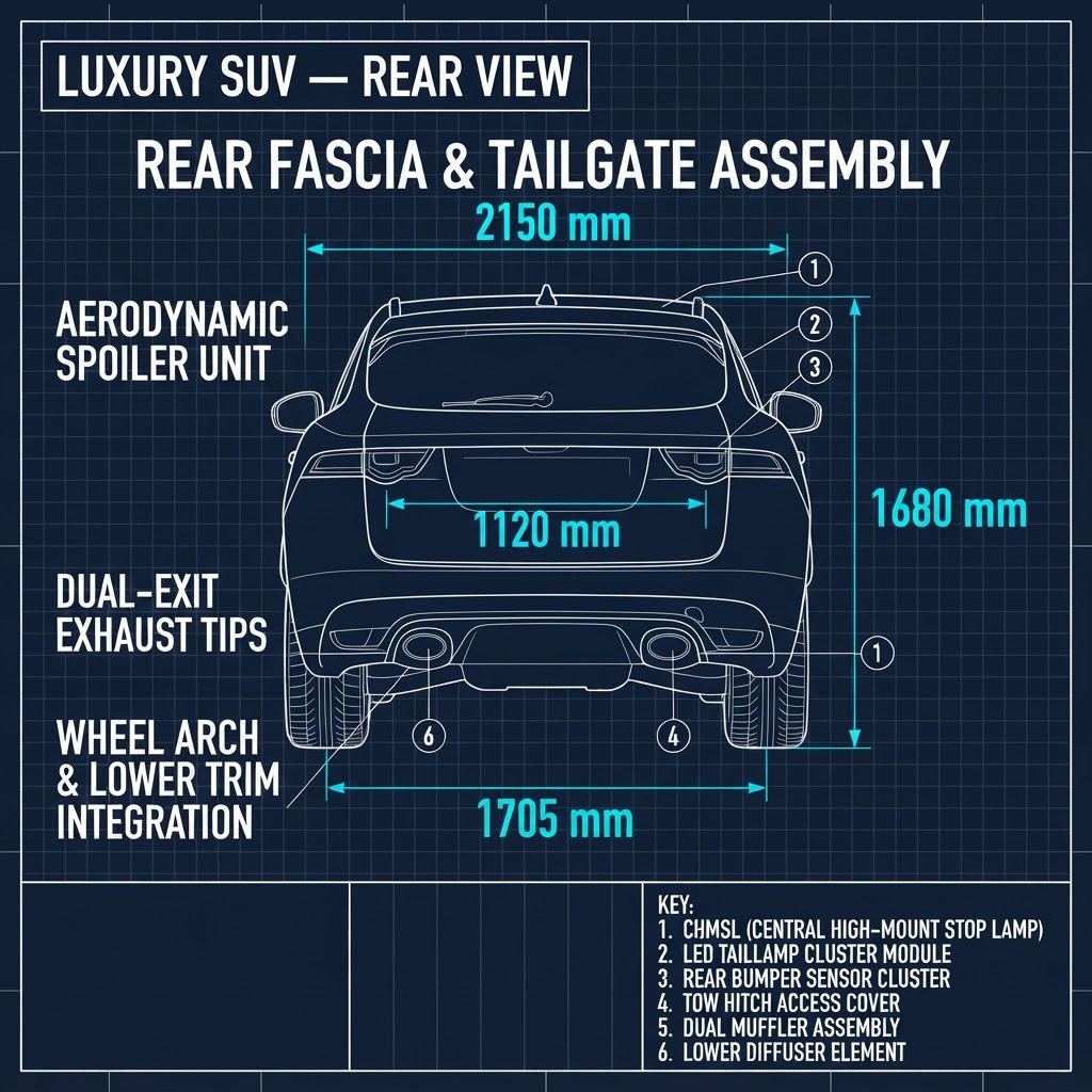 Luxury SUV — Rear View