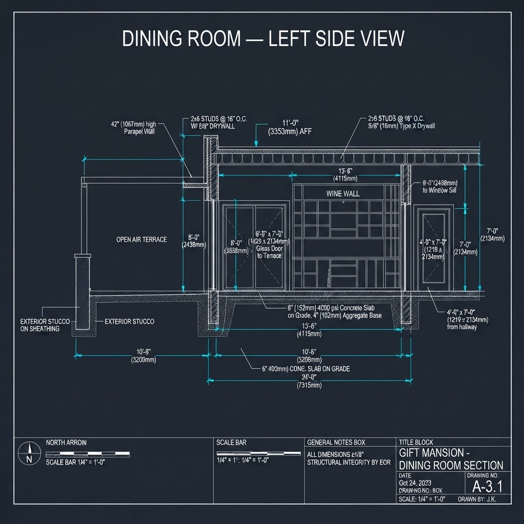Dining Room — Left Side View