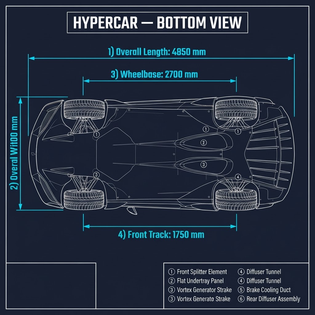 Hypercar — Bottom View