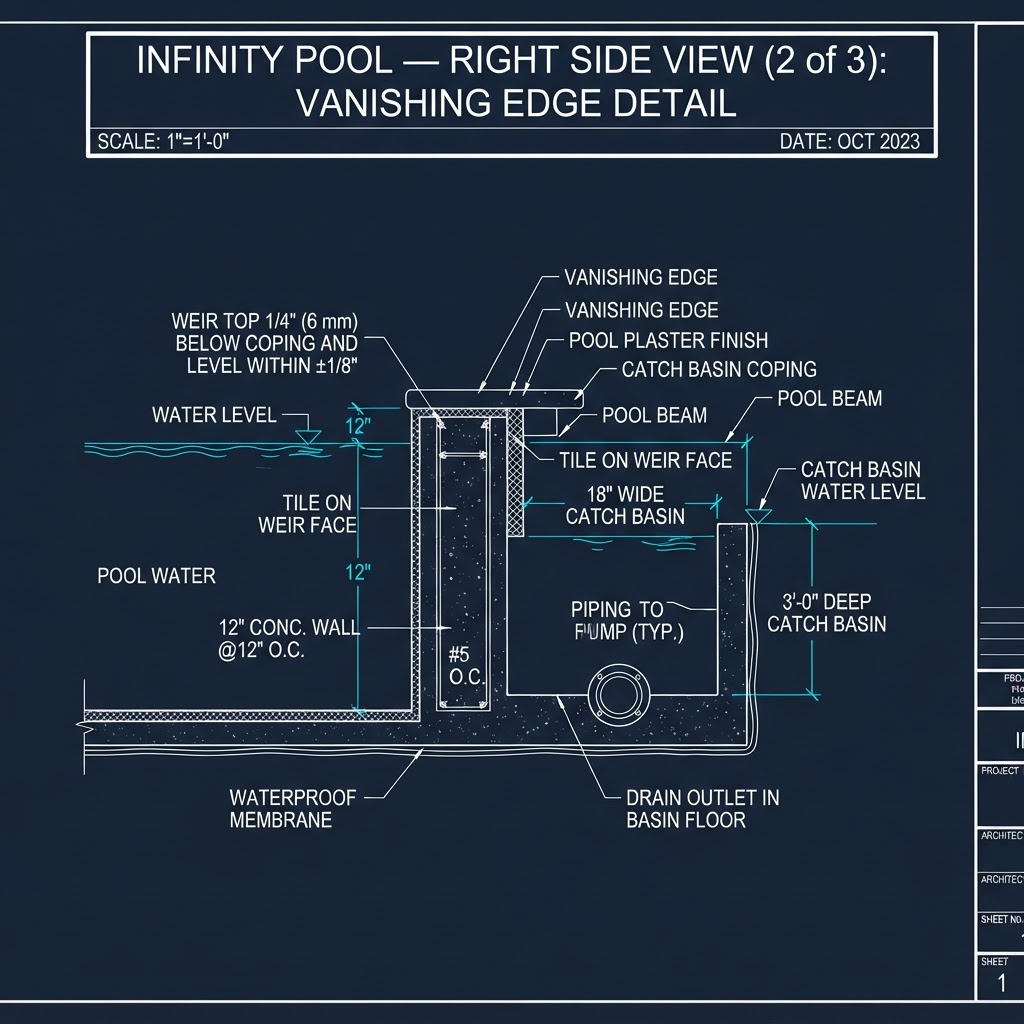 Infinity Pool — Right Side View (2 of 3) — Vanishing Edge Detail