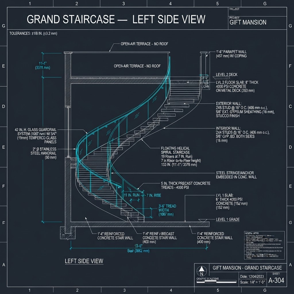 Grand Staircase — Left Side View