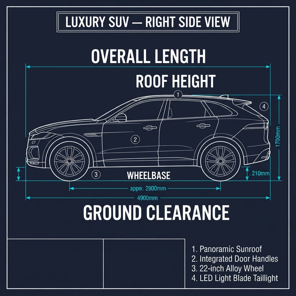Luxury SUV — Right Side View